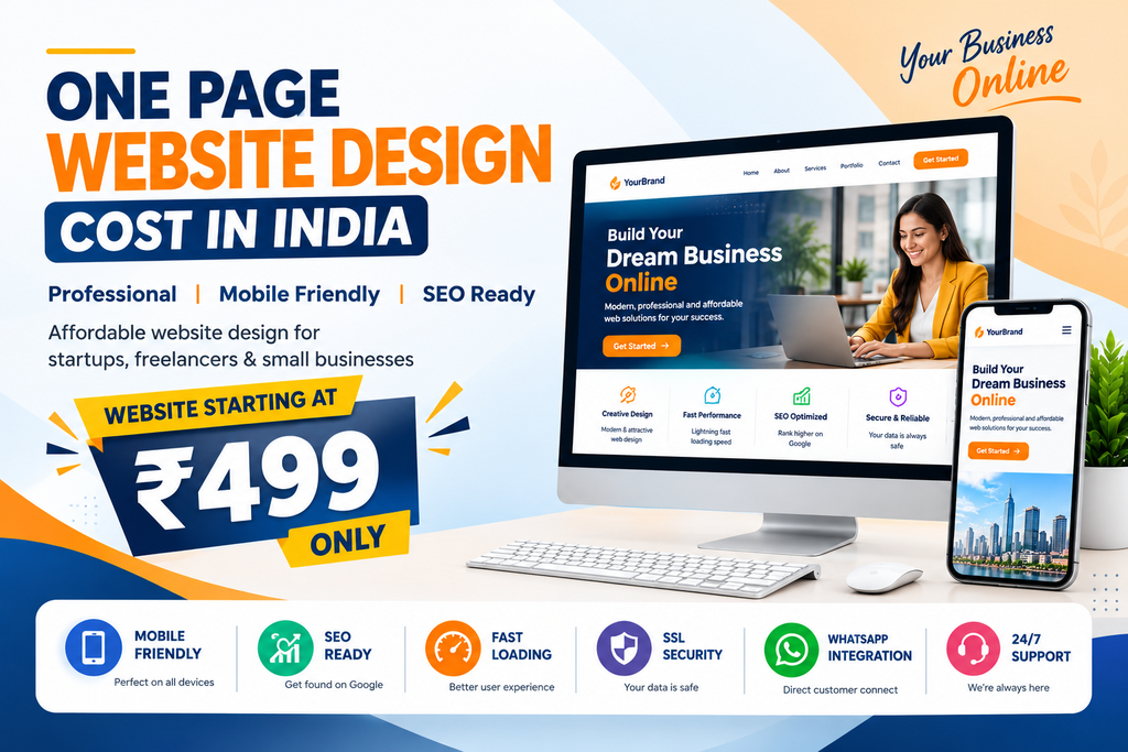 One Page Website Design India