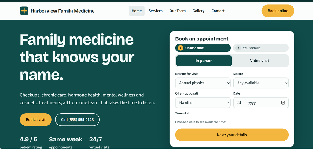 Doctor Clinic Website Design & Development – ARKWEBTECH
